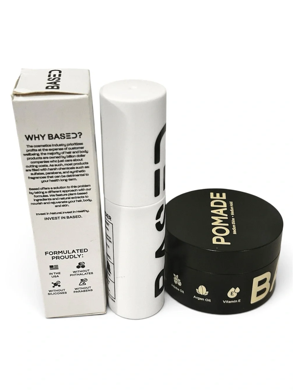 BASED BODYWORKS Texture Powder 1.7 oz + Pomade Men’s Hair Styling Duo New